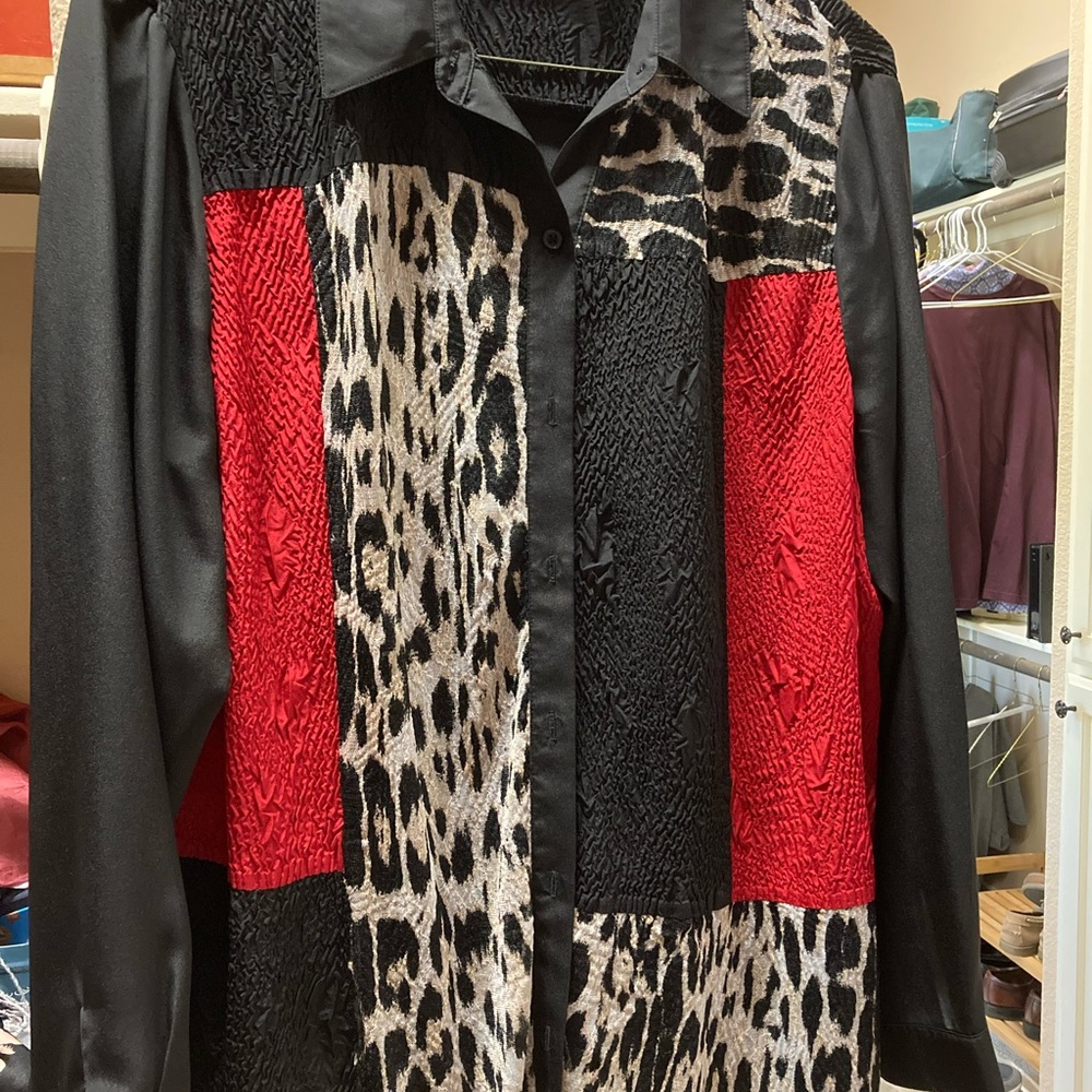 Chico’s patchwork shirt, size 3
